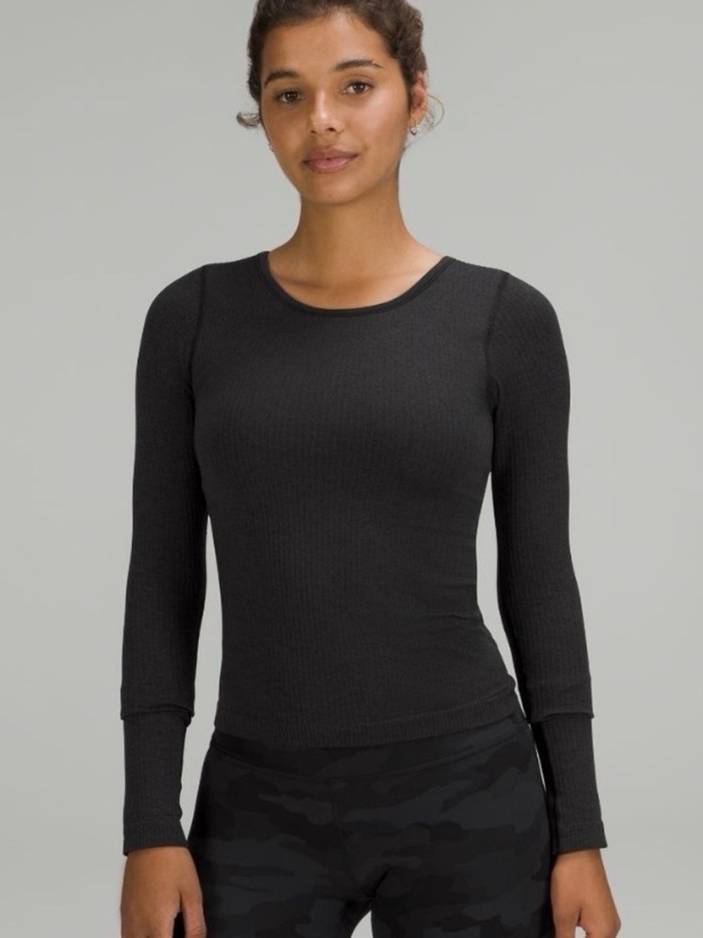 Lululemon Ebb to Street Waist-Length Long Sleeve Shirt in Black